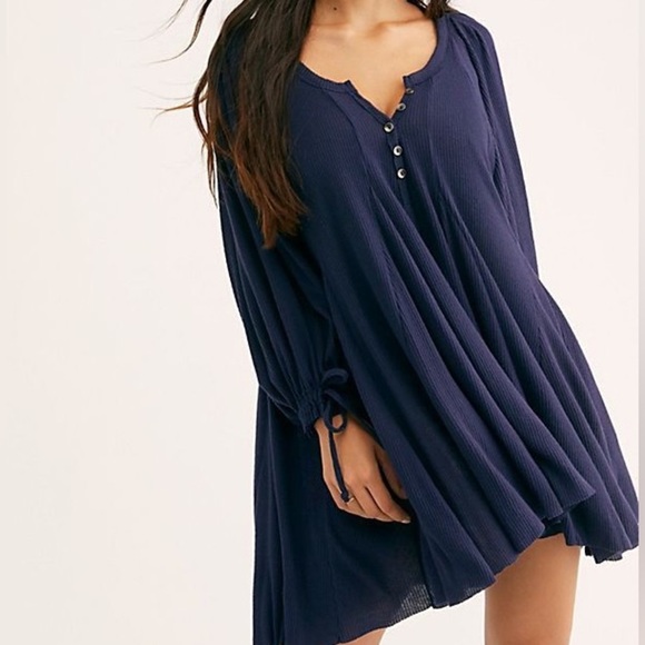 Free People Navy Winter Sun Tunic - Picture 1 of 5